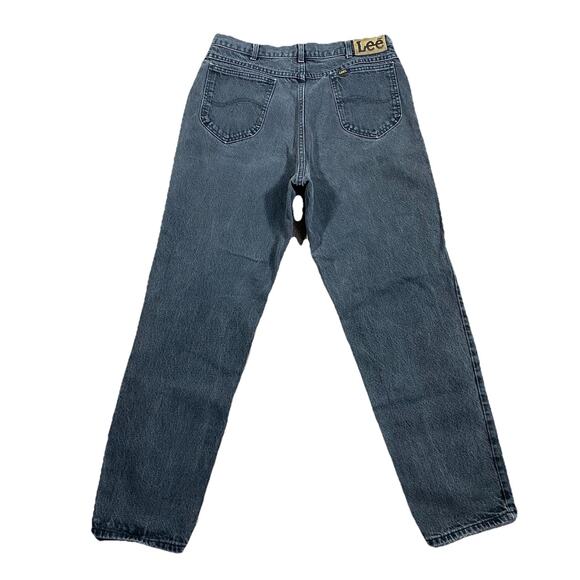 Vintage Lee Black Jeans 32x30 Made in USA Tapered Leg 100% Cotton - Picture 1 of 15
